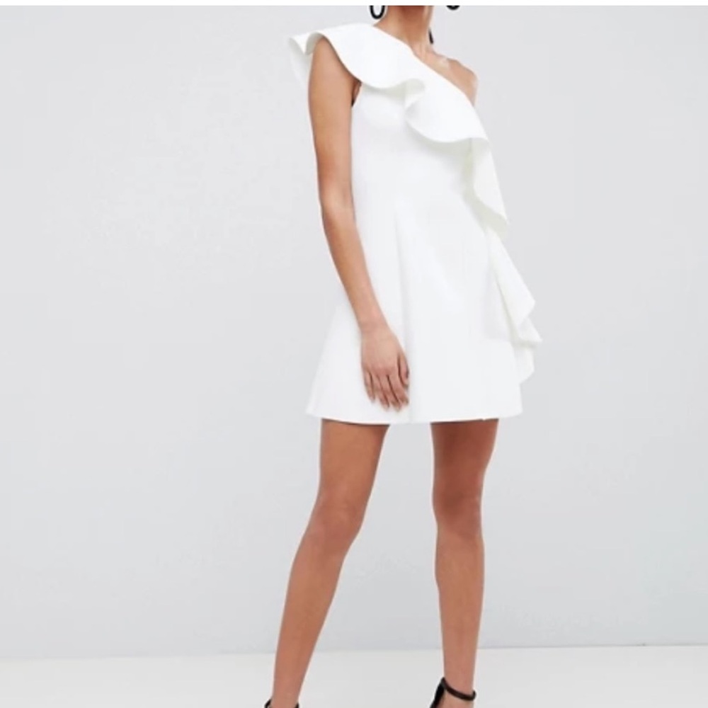 ASOS Ruffle White Dress